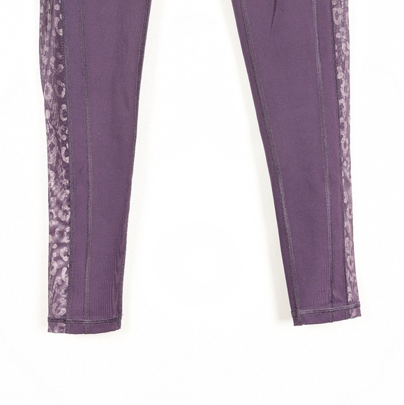 VS Sport Leopard Inset Leggings XS Purple Workout Lounge Legging - Picture 5 of 13